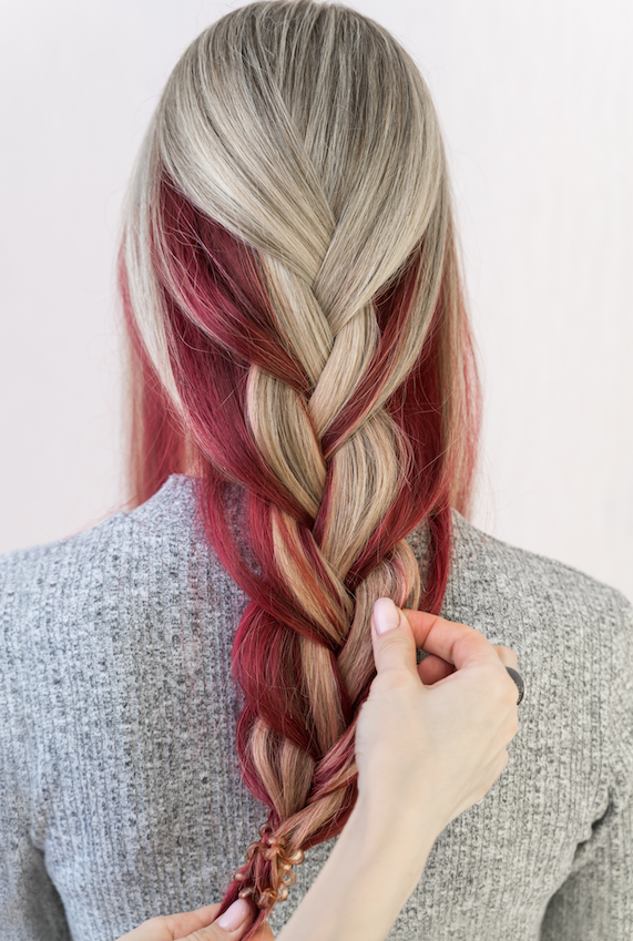Girl with long braided hairstyle