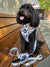 
          
            Black cavoodle wearing NALZO's Walking Dog bundle on her lunch date
          
        