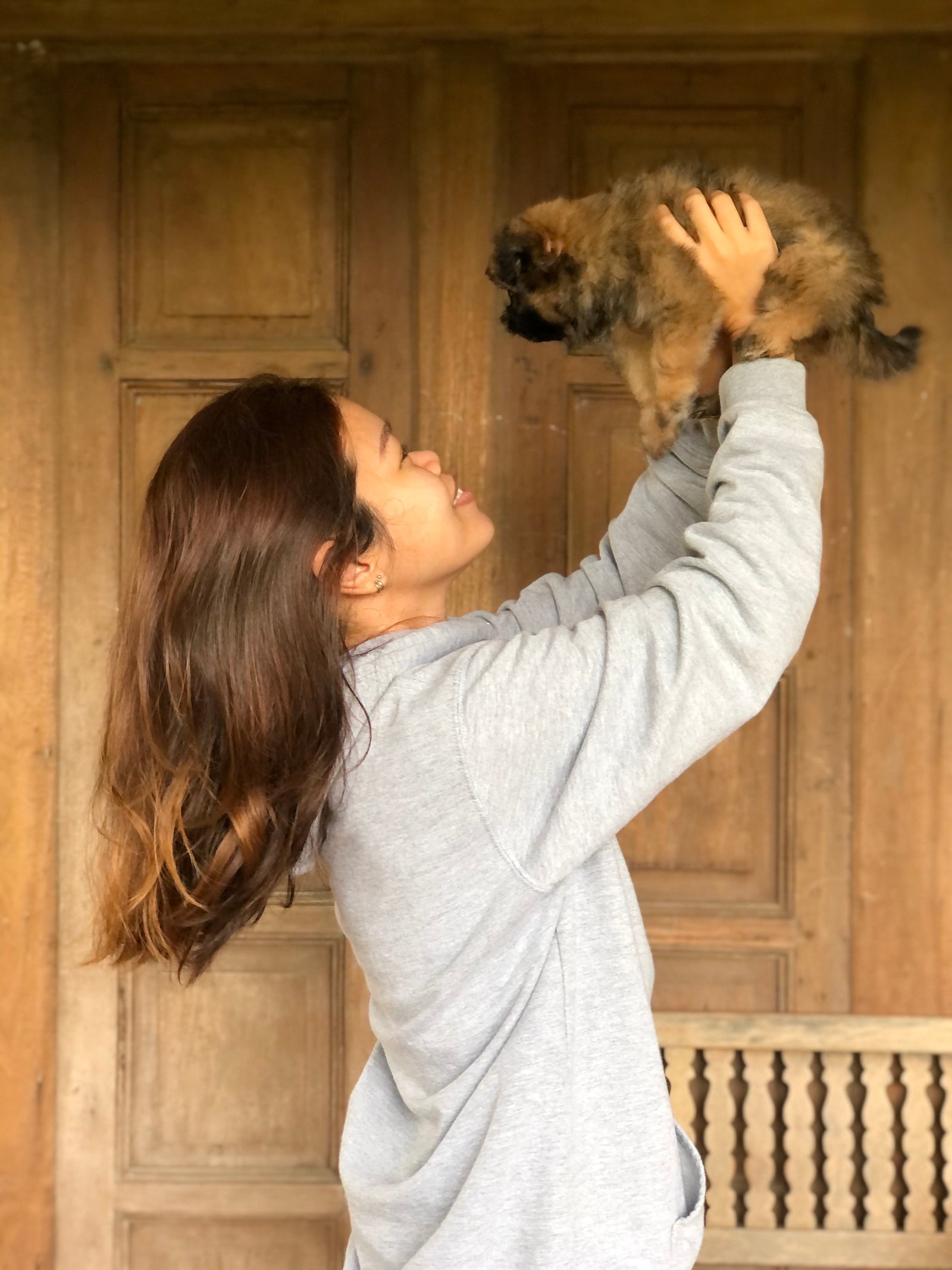 
          
            Dog mum admiring her new puppy
          
        
