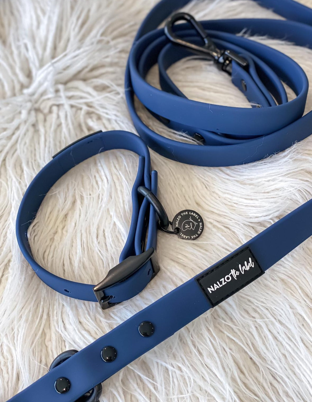 Navy Blue Waterproof Dog Collar - Waterproof