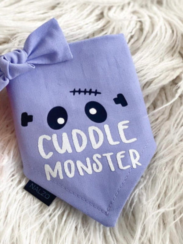 cuddle monster dog bandana halloween